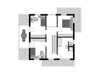 Fertighaus Klassiker CITY Gestaltungsidee GL 04 von STREIF Haus, Stadtvilla Grundriss 2