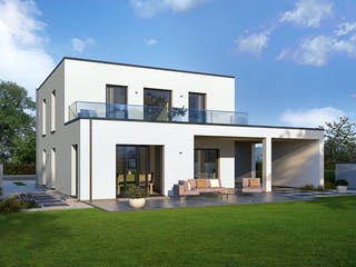 Fertighaus Klassiker CITY Gestaltungsidee GL 06 von STREIF Haus, Cubushaus Außenansicht 1