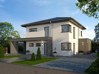 Fertighaus Klassiker CITY Gestaltungsidee GL 07 von STREIF Haus, Stadtvilla Außenansicht 1