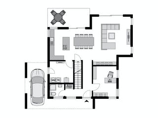 Fertighaus Klassiker CITY Gestaltungsidee GL 07 von STREIF Haus, Stadtvilla Grundriss 1