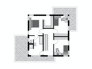 Fertighaus Klassiker CITY Gestaltungsidee GL 07 von STREIF Haus, Stadtvilla Grundriss 2