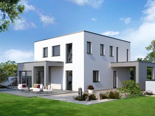 Fertighaus Klassiker CITY Gestaltungsidee GL 08 von STREIF Haus, Cubushaus Außenansicht 1