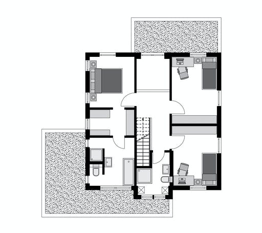 Fertighaus Klassiker CITY Gestaltungsidee GL 08 von STREIF Haus, Cubushaus Grundriss 2