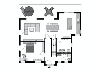 Fertighaus Klassiker CITY Gestaltungsidee GL 09 von STREIF Haus, Cubushaus Grundriss 1