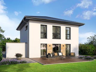 Fertighaus Klassiker CITY Gestaltungsidee GL Basis von STREIF Haus, Stadtvilla Außenansicht 1