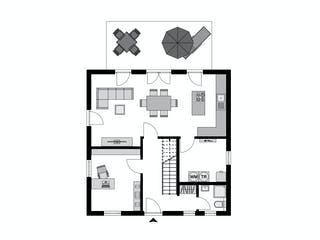 Fertighaus Klassiker CITY Gestaltungsidee GL Basis von STREIF Haus, Stadtvilla Grundriss 1