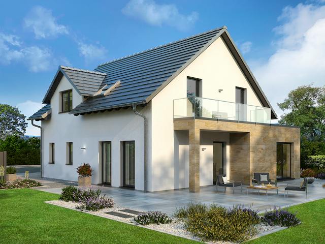 Fertighaus Einfamilienhaus Klassiker von STREIF Haus, Satteldach-Klassiker Außenansicht 1