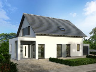 Fertighaus Family Klassiker VG Gestaltungsidee 01 von STREIF Haus, Satteldach-Klassiker Außenansicht 1