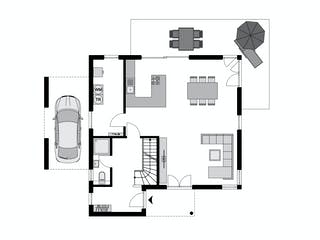 Fertighaus Family Klassiker VG Gestaltungsidee 02 von STREIF Haus, Satteldach-Klassiker Grundriss 1