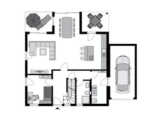 Fertighaus Family Klassiker VG Gestaltungsidee 04 von STREIF Haus, Satteldach-Klassiker Grundriss 1