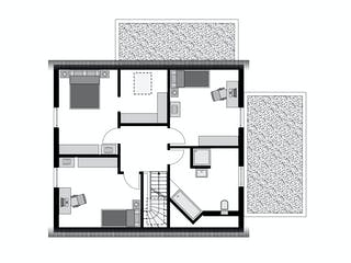 Fertighaus Family Klassiker VG Gestaltungsidee 04 von STREIF Haus, Satteldach-Klassiker Grundriss 2