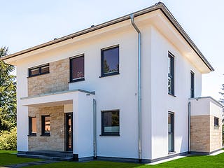 Fertighaus Weinsheim von STREIF Haus, Stadtvilla Außenansicht 2