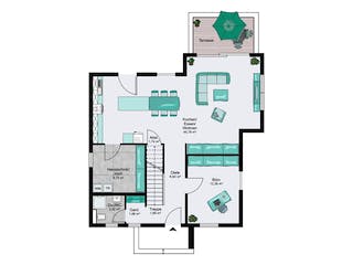 Fertighaus Weinsheim von STREIF Haus, Stadtvilla Grundriss 1