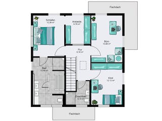 Fertighaus Weinsheim von STREIF Haus, Stadtvilla Grundriss 2