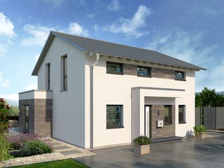 Fertighaus Work-Life-Edition FAMILY III 125 von STREIF Haus, Satteldach-Klassiker Außenansicht 1