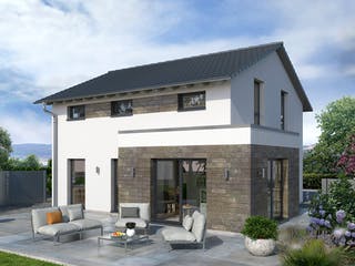 Fertighaus Work-Life-Edition FAMILY III 125 von STREIF Haus, Satteldach-Klassiker Außenansicht 2