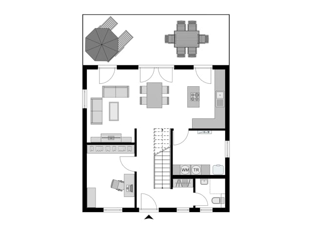 Fertighaus Work-Life-Edition FAMILY III 125 von STREIF Haus, Satteldach-Klassiker Grundriss 1