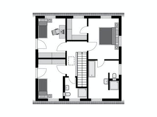 Fertighaus Work-Life-Edition FAMILY III 125 von STREIF Haus, Satteldach-Klassiker Grundriss 2