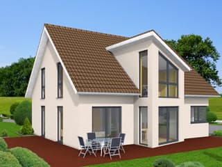 Fertighaus Family 157 von Zimmermann Haus Schlüsselfertig ab 286170€, Satteldach-Klassiker Außenansicht 3