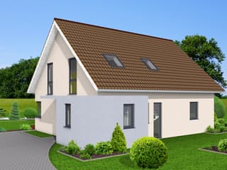 Fertighaus Family 157 von Zimmermann Haus Schlüsselfertig ab 286170€, Satteldach-Klassiker Außenansicht 5