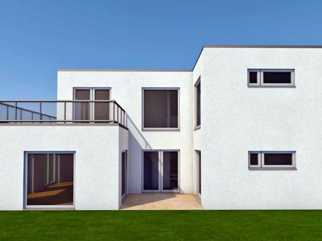 Massivhaus Style von Wagener Systemhausbau Schlüsselfertig ab 196000€, Cubushaus Außenansicht 1