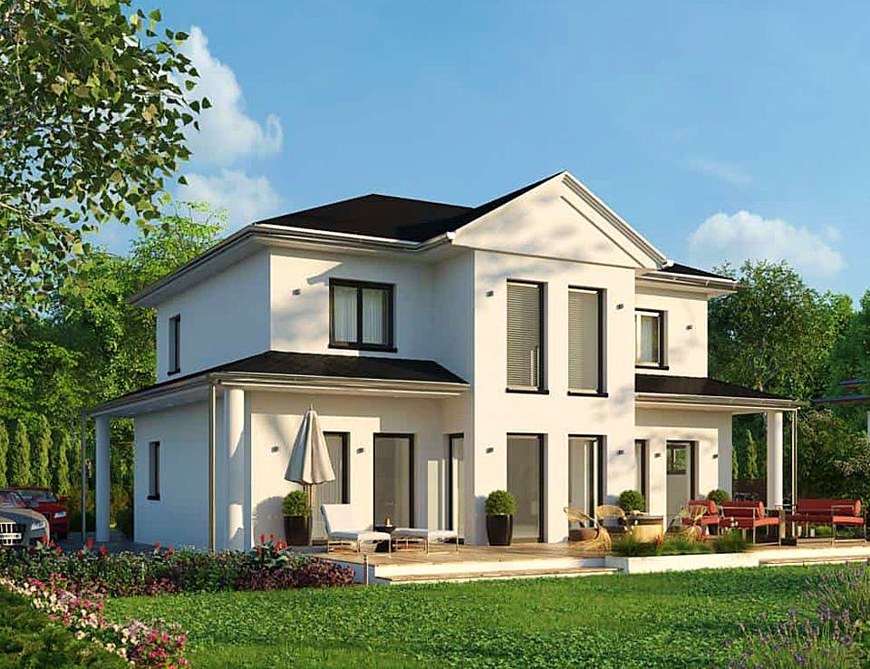 Massivhaus Sublimis von AUREA Massivhaus, Stadtvilla Außenansicht 1