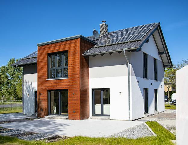 Energieeffizientes Holzhaus-Fertighaus mit KfW-Standard 40 Plus