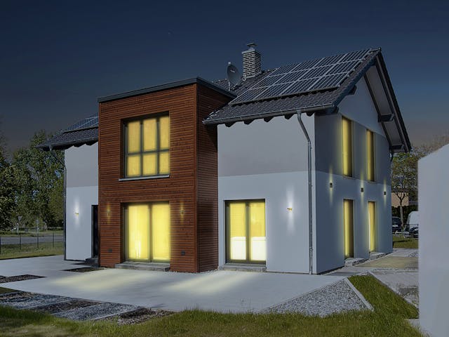 Fertighaus Musterhaus „Smarthome Paderborn“ von Suckfüll Energiesparhaus, Satteldach-Klassiker Außenansicht 3
