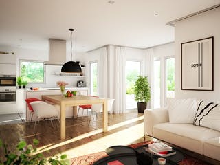 Fertighaus SUNSHINE 125 V2 von Living Fertighaus Schlüsselfertig ab 302278€, Satteldach-Klassiker Innenansicht 2