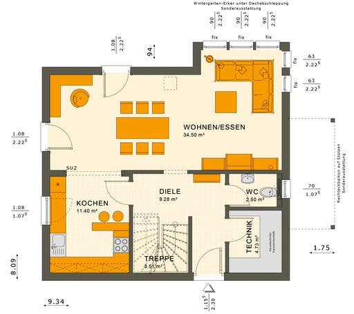 Sunshine 125 V2 Floorplan 1