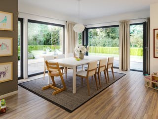 Fertighaus SUNSHINE 144 V4 von Living Fertighaus Schlüsselfertig ab 333724€, Satteldach-Klassiker Innenansicht 1
