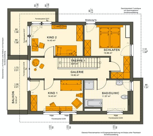 Living Haus - SUNSHINE 144 V6 Floorplan 2