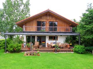 Fertighaus Susanne von Ludwig Andrä Holzbau Schlüsselfertig ab 225188€, Satteldach-Klassiker Außenansicht 1