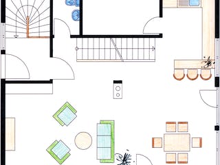 Fertighaus Susanne von Ludwig Andrä Holzbau Schlüsselfertig ab 225188€, Satteldach-Klassiker Grundriss 1