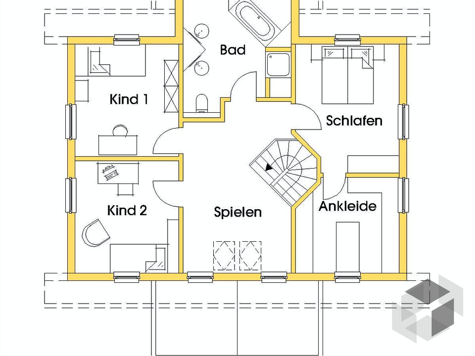 Svanhild 2 (KfW-Effizienzhaus 40) von Dammann-Haus Grundriss