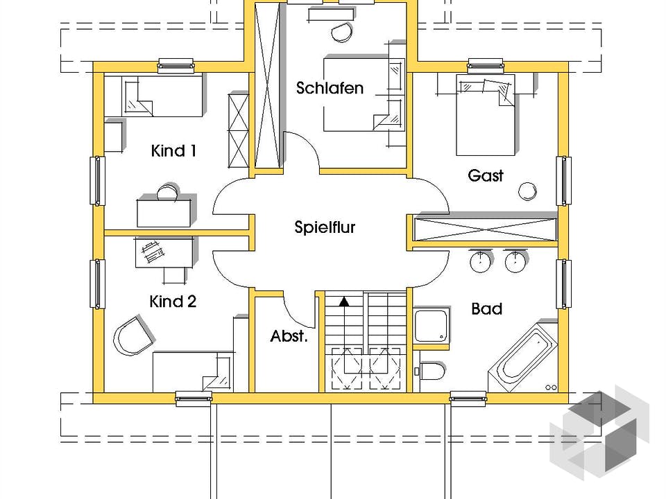 Svanhild (KfW-Effizienzhaus 40) von Dammann-Haus Grundriss