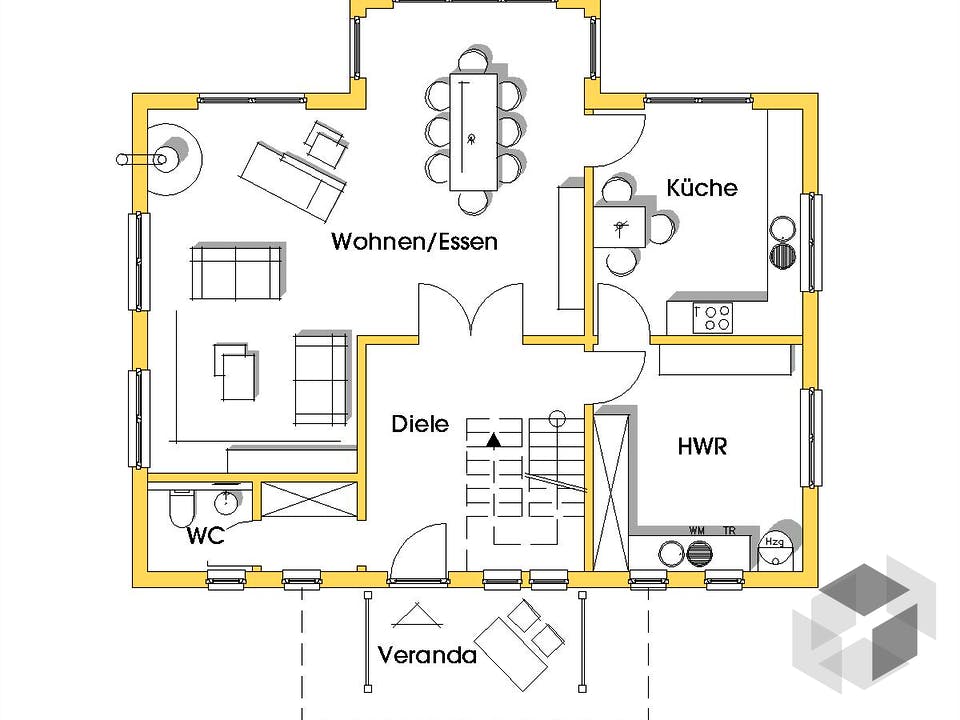 Svanhild (KfW-Effizienzhaus 40) von Dammann-Haus Grundriss