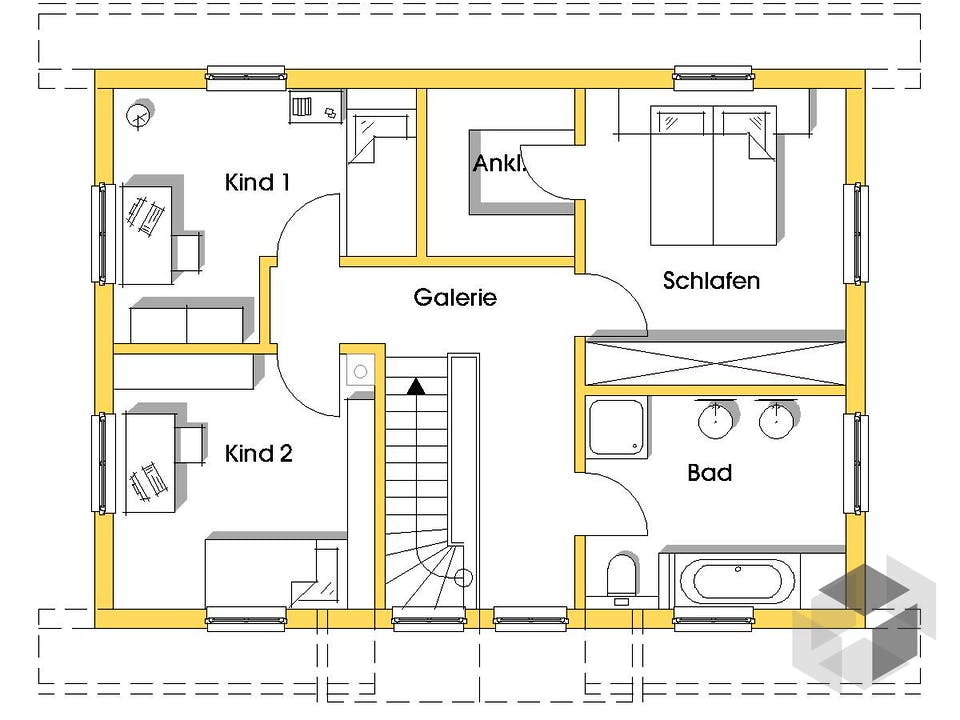 Svantje (KfW-Effizienzhaus 40) von Dammann-Haus Grundriss
