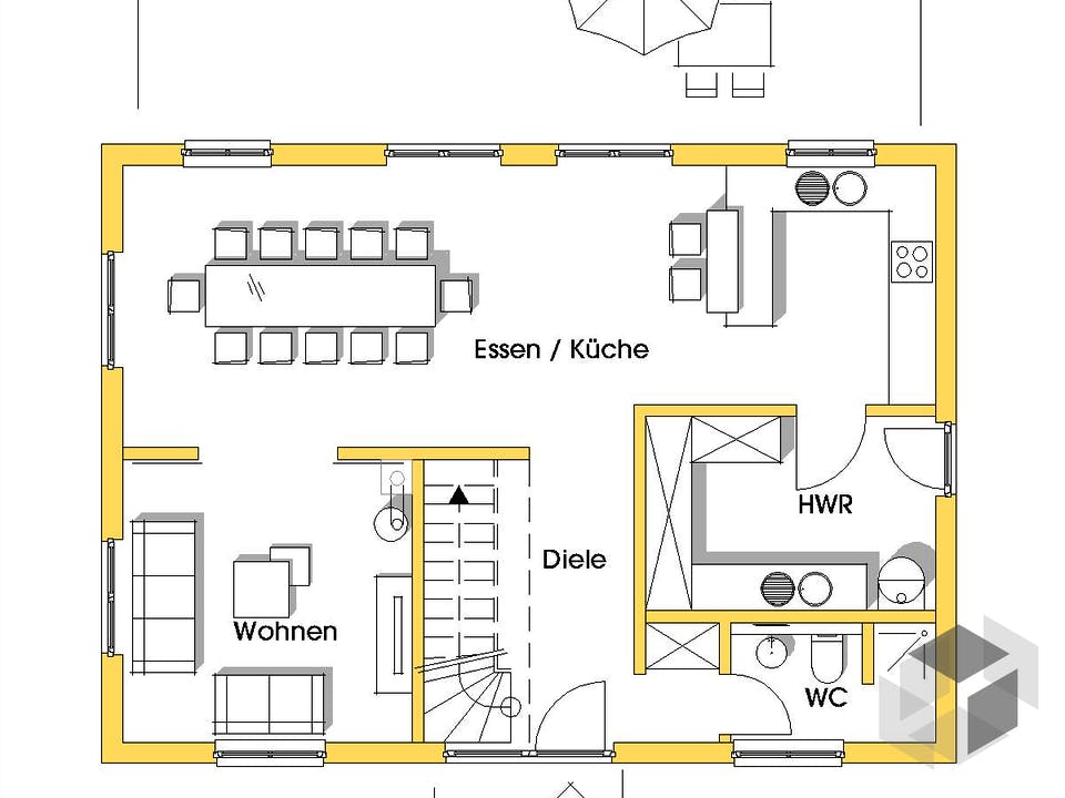 Svantje (KfW-Effizienzhaus 40) von Dammann-Haus Grundriss