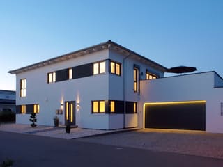 Fertighaus Swing Sonderplanung von SCHWABENHAUS Schlüsselfertig ab 468700€, Stadtvilla Außenansicht 3