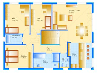 Fertighaus Swing Sonderplanung von SCHWABENHAUS Schlüsselfertig ab 468700€, Stadtvilla Grundriss 2
