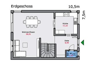 Fertighaus d.144 von TALBAU-Haus, Cubushaus Grundriss 1