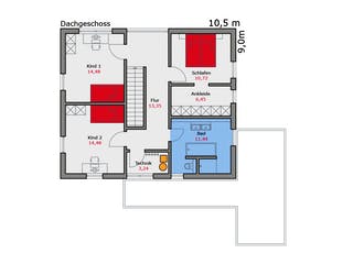 Fertighaus e.121 von TALBAU-Haus, Cubushaus Grundriss 2