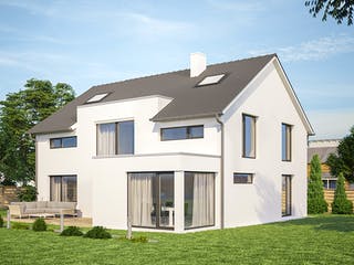 Fertighaus e.126 von TALBAU-Haus, Satteldach-Klassiker Außenansicht 1