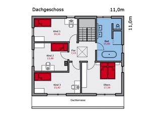 Fertighaus e.132 von TALBAU-Haus, Cubushaus Grundriss 2