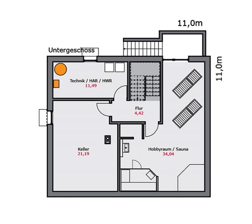 Fertighaus e.132 von TALBAU-Haus, Cubushaus Grundriss 3