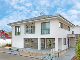 Fertighaus Musterhaus Mannheim von TALBAU-Haus Schlüsselfertig ab 555000€, Stadtvilla Außenansicht 1