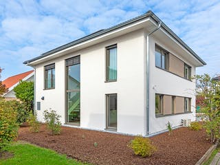 Fertighaus Musterhaus Mannheim von TALBAU-Haus Schlüsselfertig ab 555000€, Stadtvilla Außenansicht 2