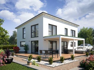 Fertighaus Haus 112 von TALBAU-Haus Schlüsselfertig ab 263091€, Pultdachhaus Außenansicht 1