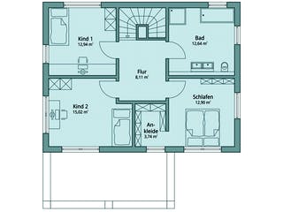 Fertighaus Haus 112 von TALBAU-Haus Schlüsselfertig ab 263091€, Pultdachhaus Grundriss 2